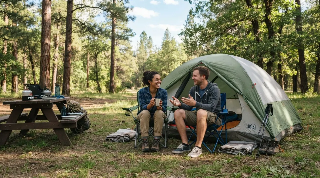 Tent Camping for Beginners illustration