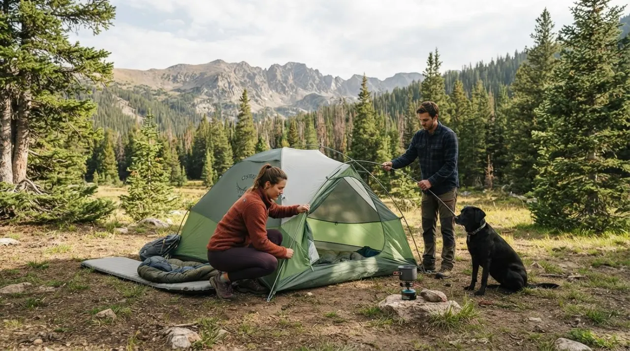 How to Set Up a Campsite illustration