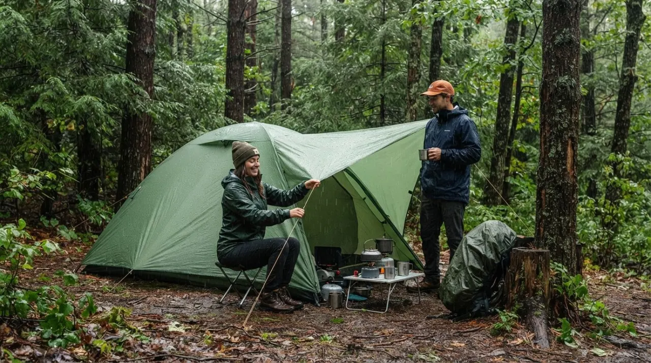 How to Camp in the Rain illustration