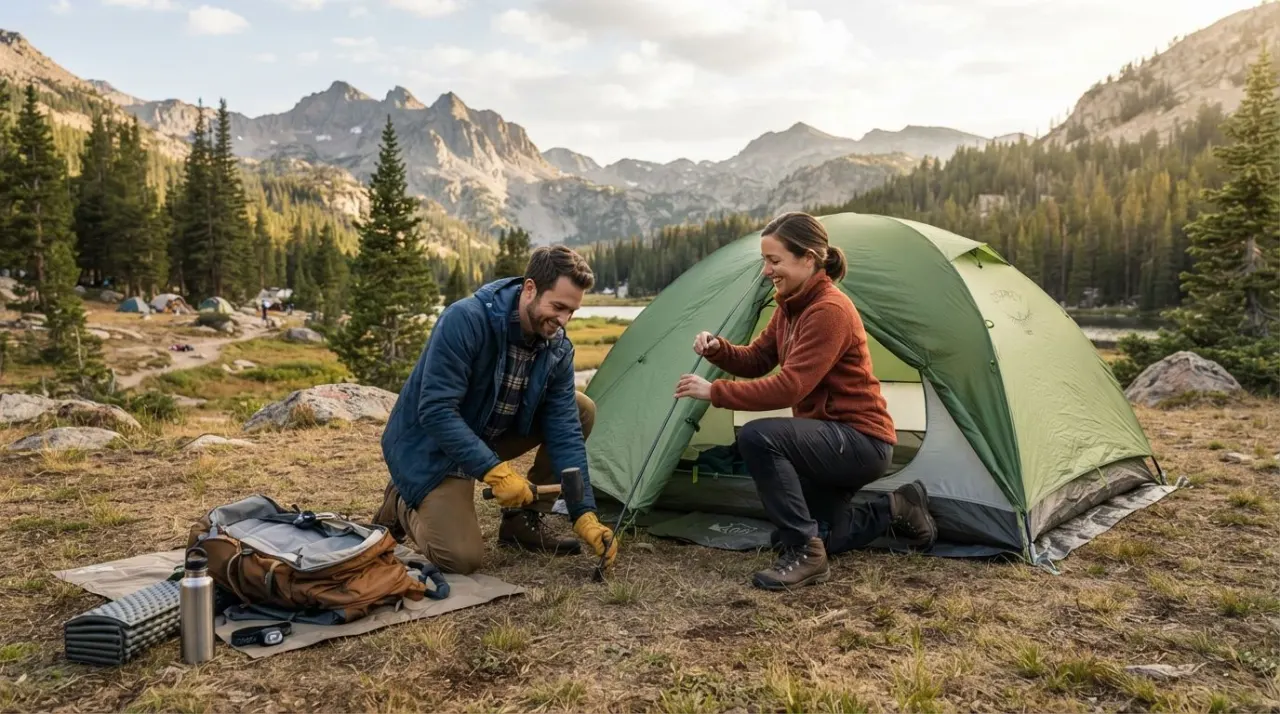 Camping Gear for Beginners illustration