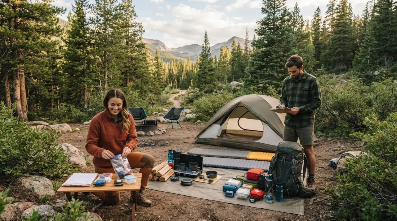 Complete Camping Checklist illustration