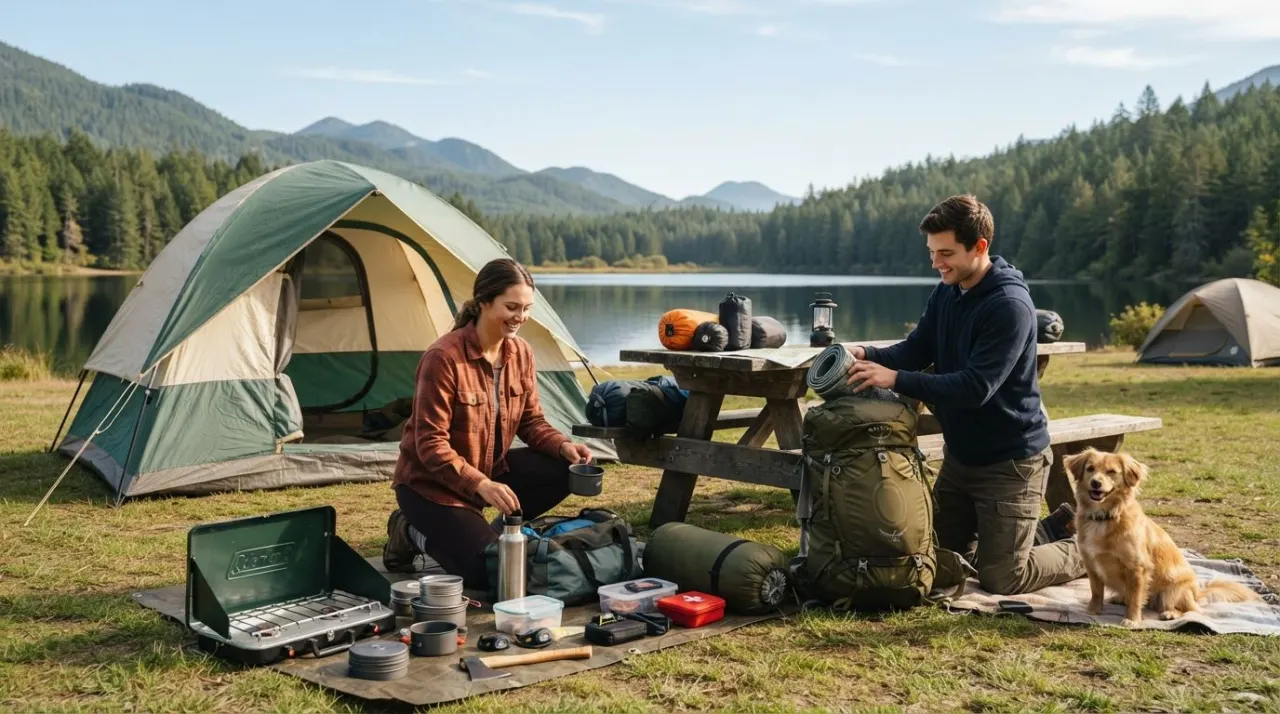 Weekend Camping Packing List illustration