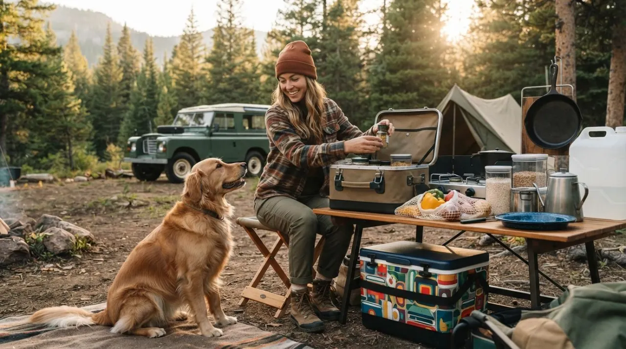 Camping Food Checklist illustration
