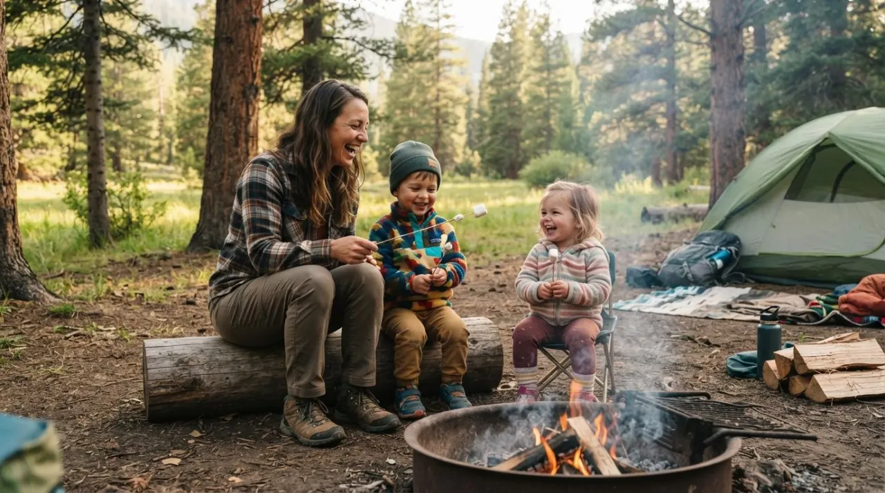 Camping With Toddlers illustration
