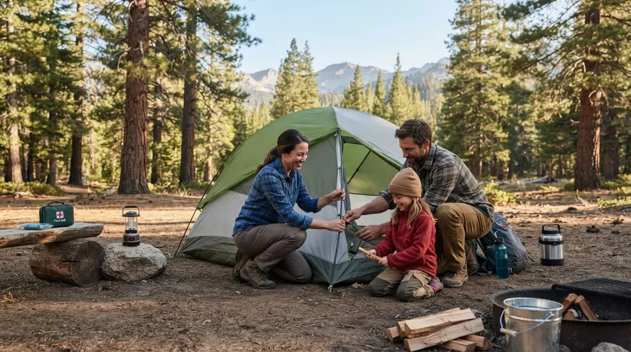 Camping Safety Tips for Beginners illustration