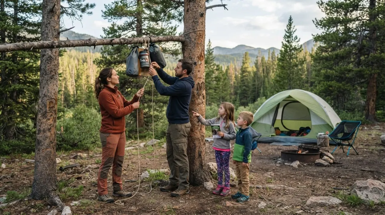 Wildlife Safety While Camping illustration