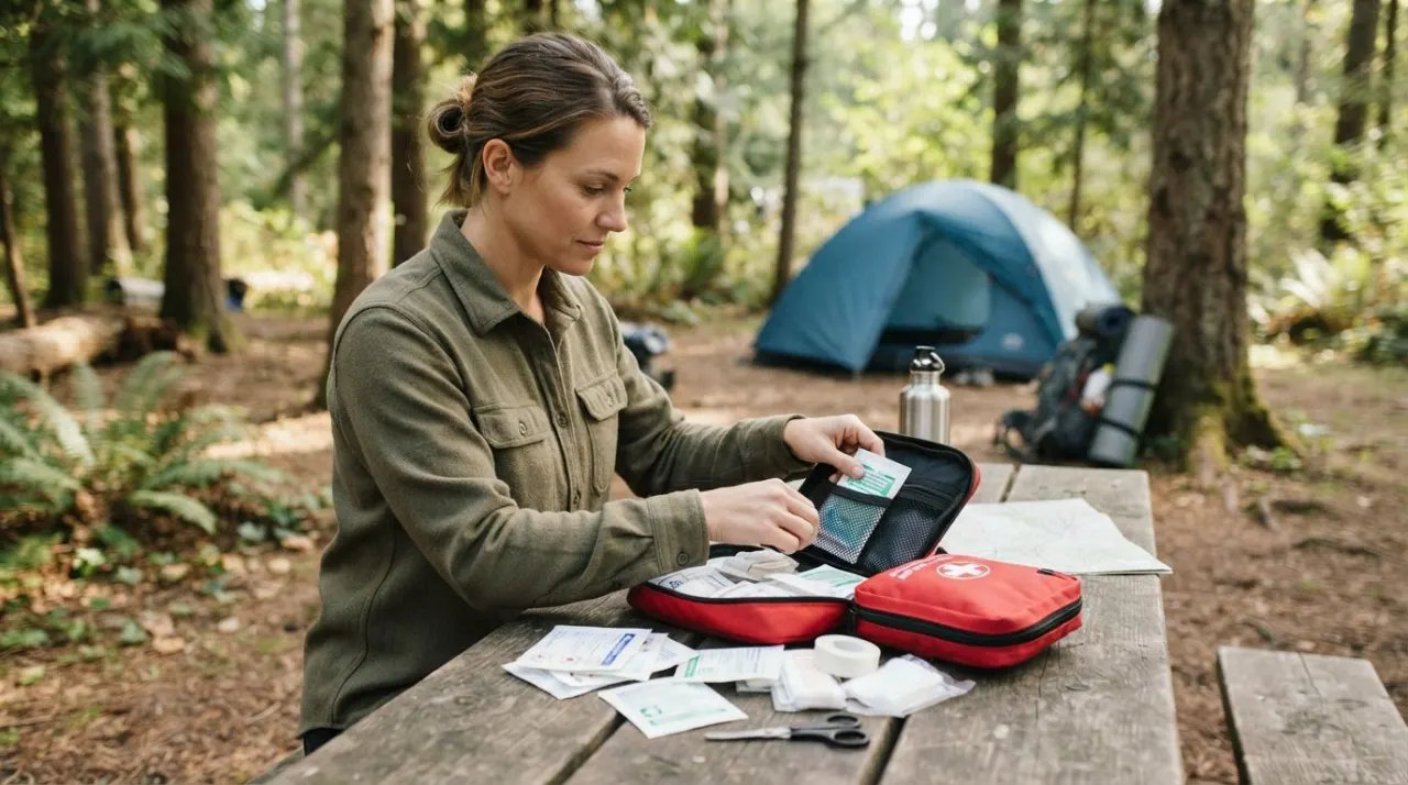 First Aid Kit for Camping illustration
